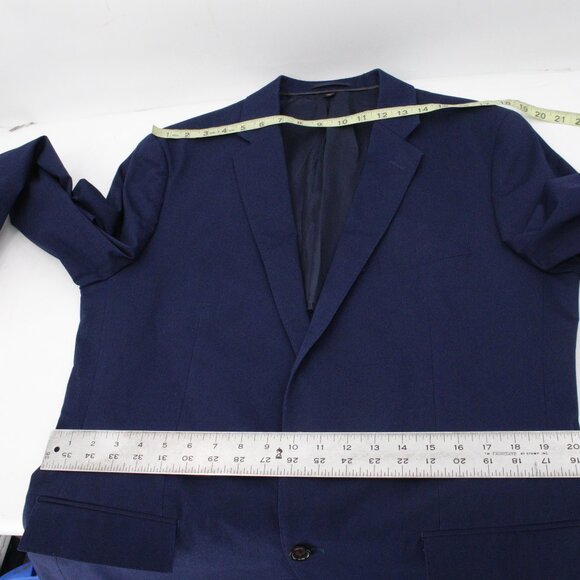 J Crew Sport Coat Mens 44L Ludlow larusmiani Two Button Blue Cotton Stretch - Picture 7 of 15